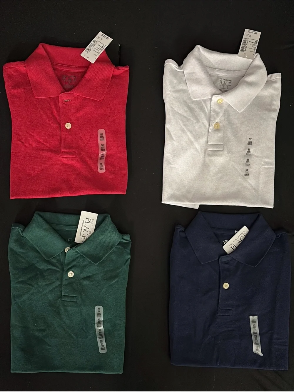The Children's Place Polo Shirt Set - Red, White, Green, Blue